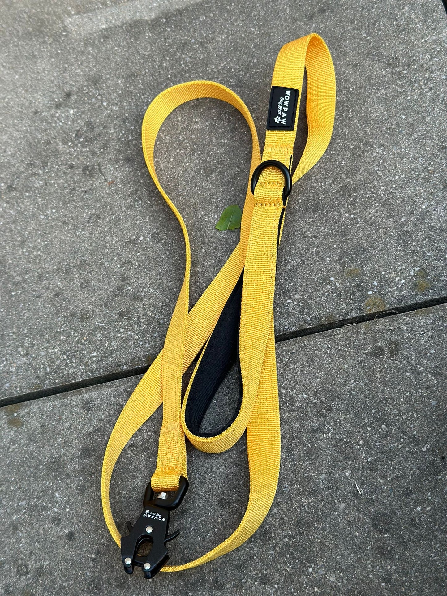 Taktische Hundeleine ULTRA LIGHT SOFTLINE XXS Gelb – 1,5 m mit Mini-Froschkarabiner