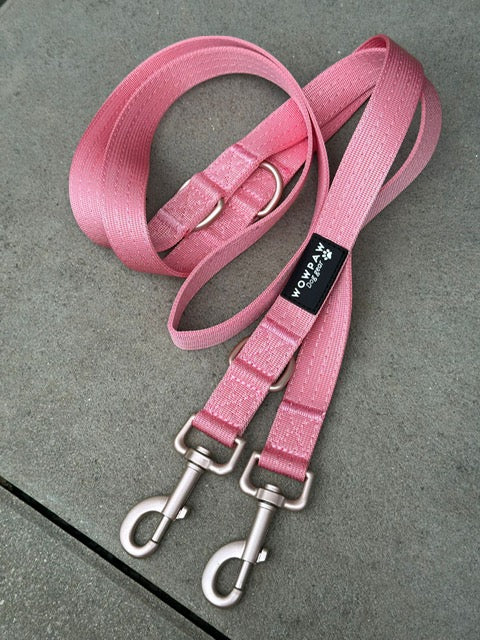 Standard Hundeleine M verstellbar Länge 2m Rosa Edition
