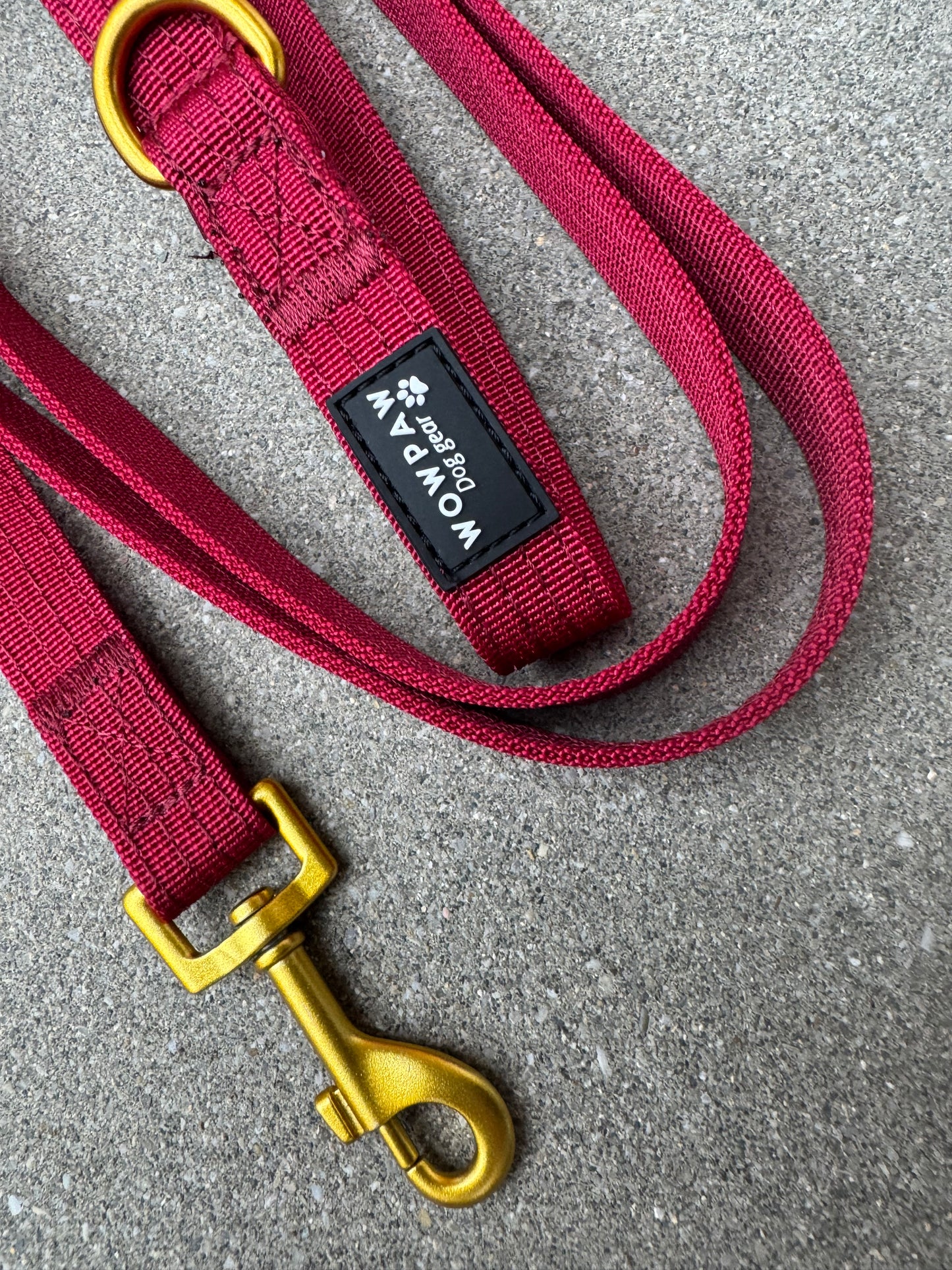 Standard Hundeleine S Länge 1,8m Burgund Edition mit Kleinkarabiner