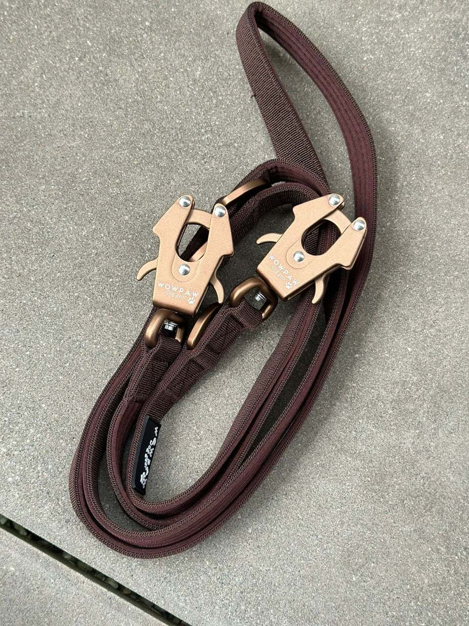 Smycz taktyczna dla psa ULTRA LIGHT Burgundy Edition długość 2m regulowana