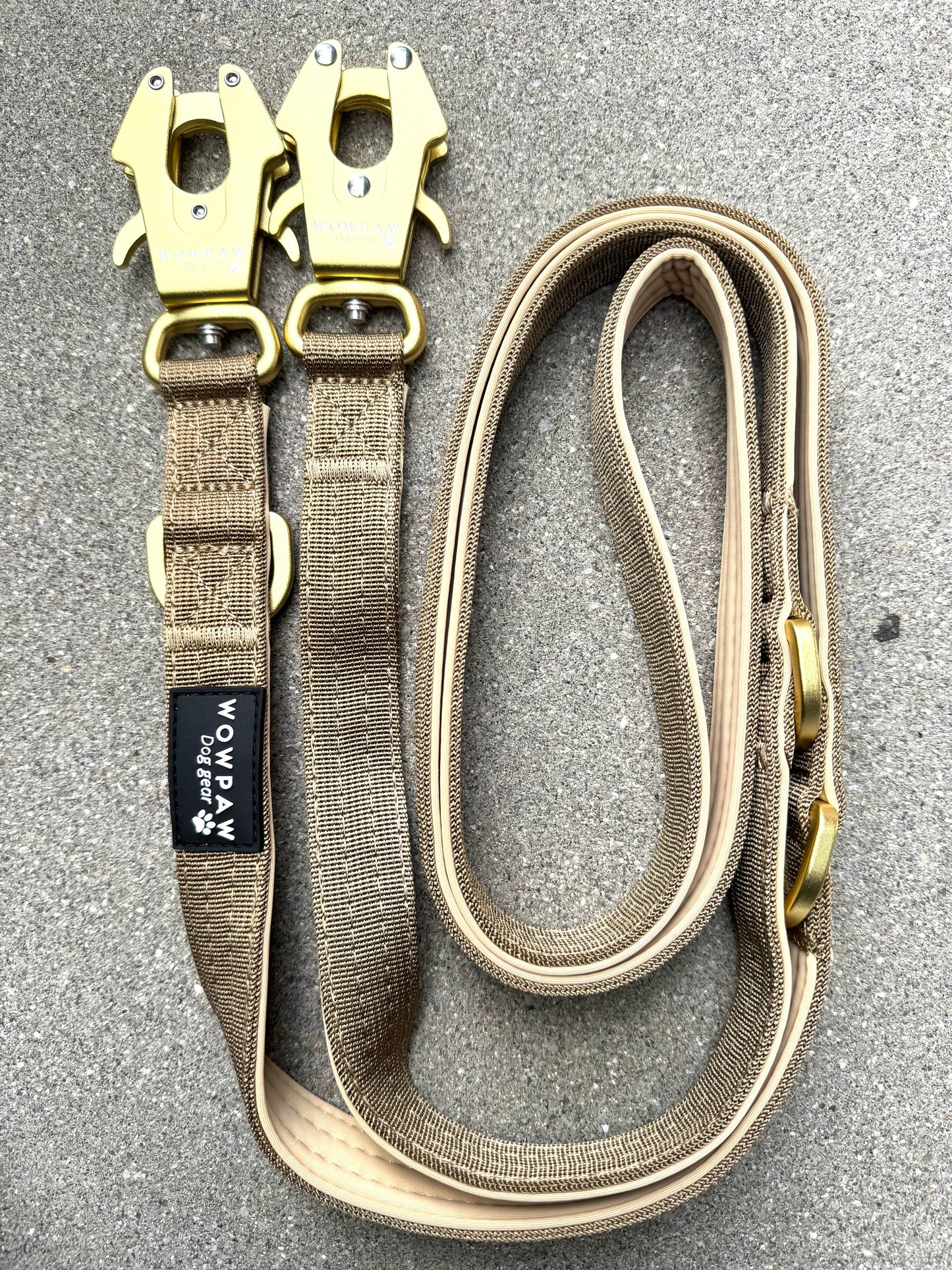 Taktische Hundeleine ULTRA LIGHT Sand Olive Edition, Länge 2m verstellbar