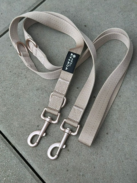 Standard Hundeleine S verstellbar Länge 2m Beige Edition