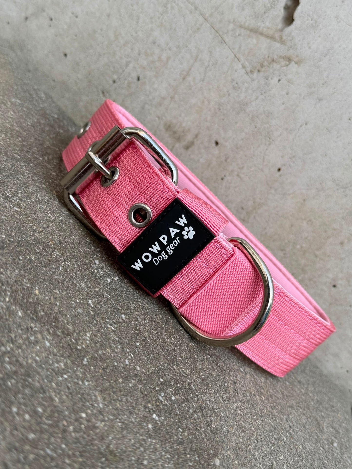 Hochwertiges Basic Hundehalsband Rosa Edition 3,8cm Größe M