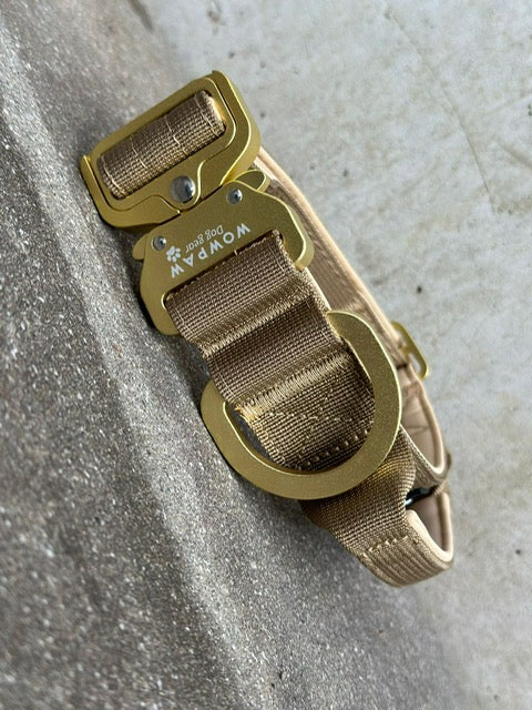 Taktisches Hundehalsband ULTRA LIGHT 3,8cm Sand Olive Edition S
