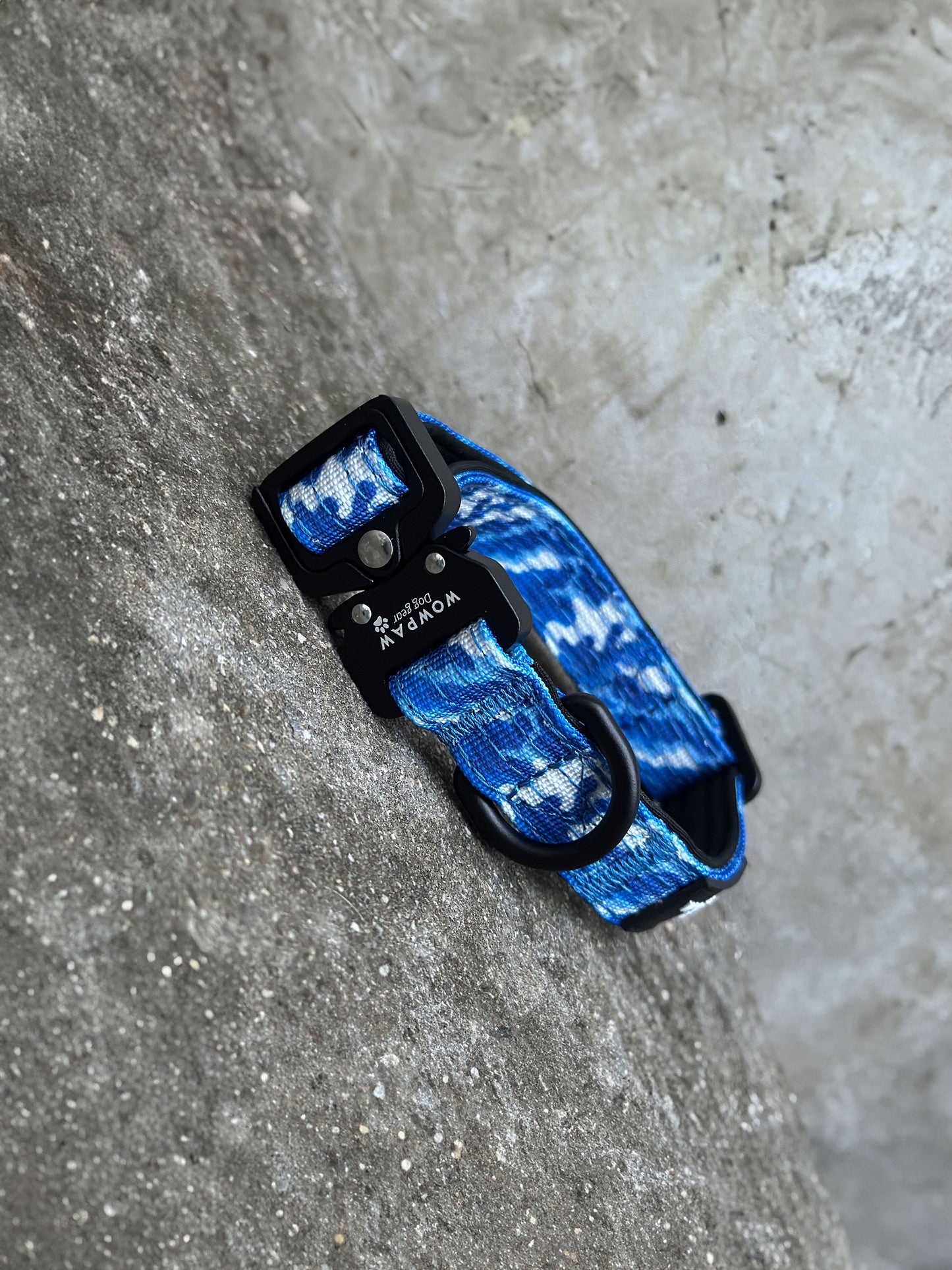 Taktisches Hundehalsband ULTRA LIGHT Blau-Camouflage XS