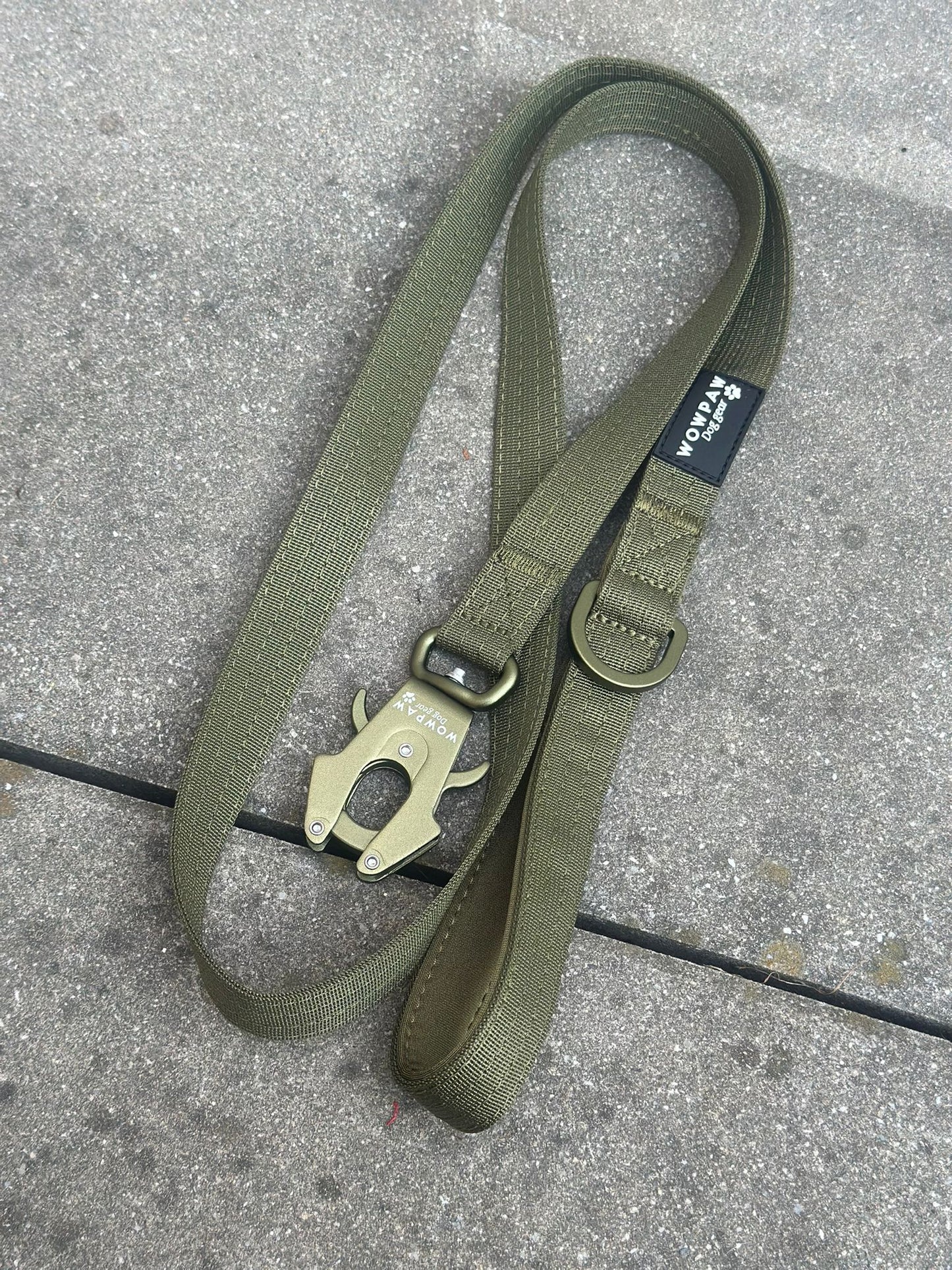 Taktische Hundeleine ULTRA LIGHT SOFTLINE Army Green Edition, Länge 1,5m