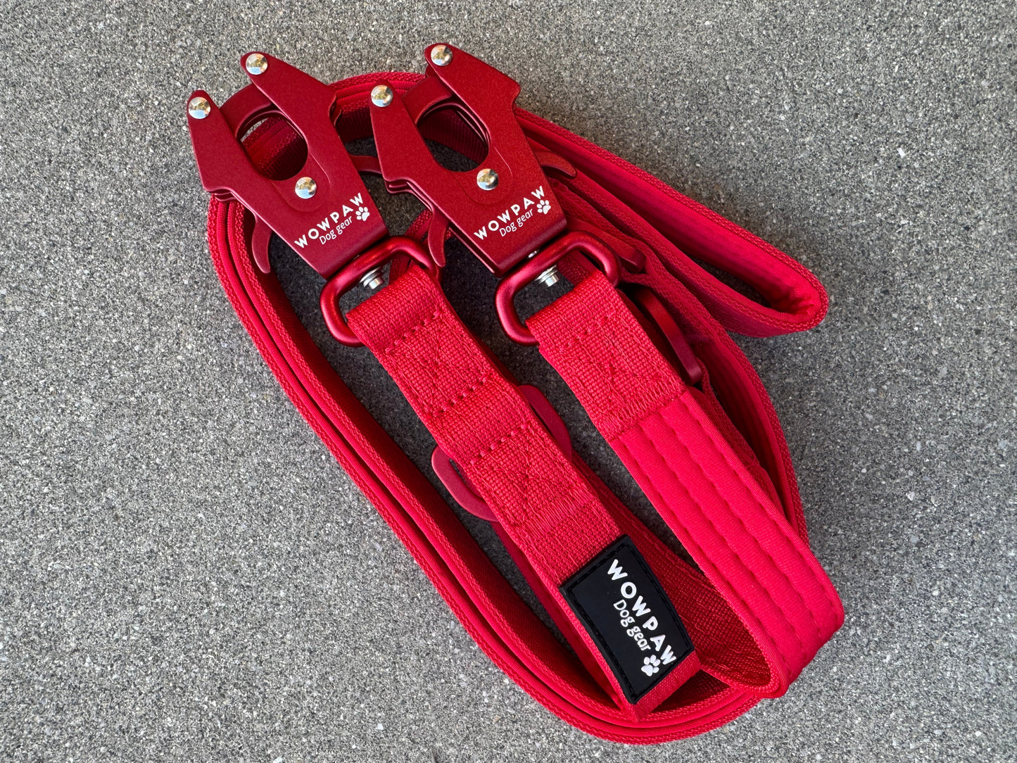 Taktische Hundeleine ULTRA LIGHT Red Edition, Länge 2m verstellbar