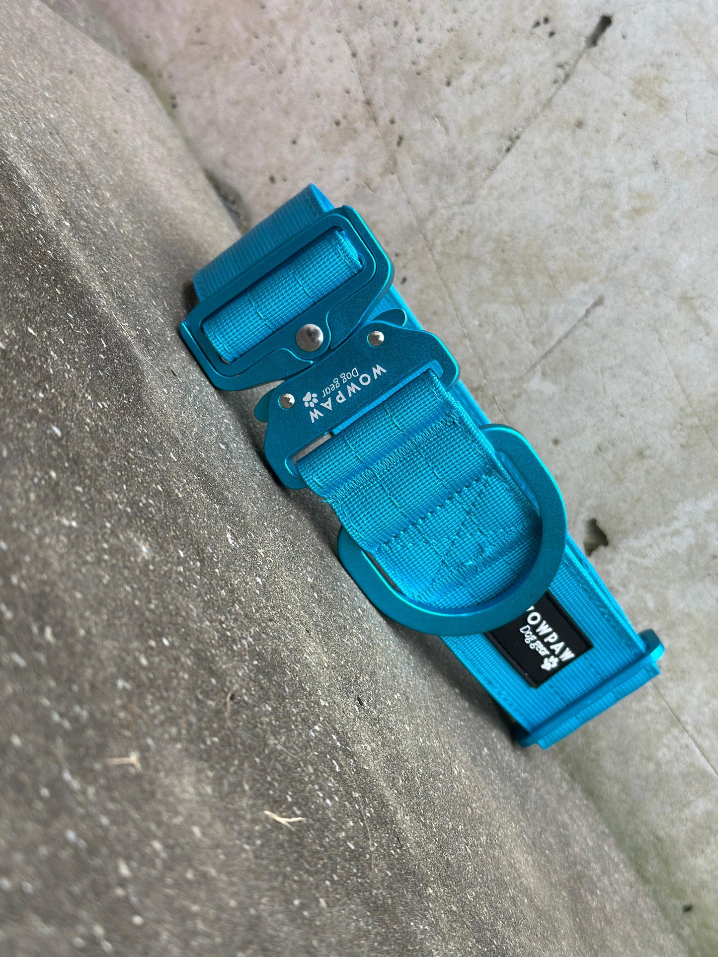 Taktisches Hundehalsband 5cm ULTRA LIGHT Hellblau Edition S ohne Griff