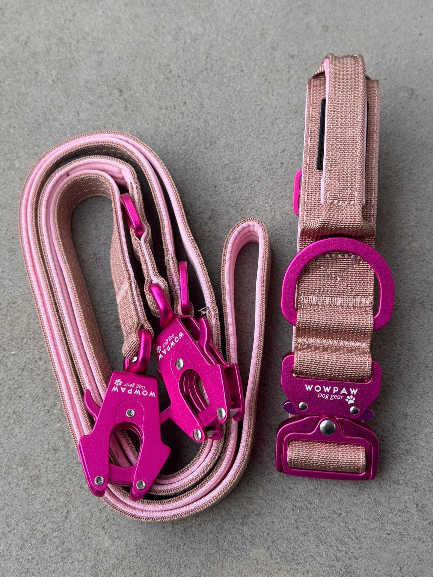 Taktische Hundeleine ULTRA LIGHT Nude Braun Edition, Länge 2m verstellbar