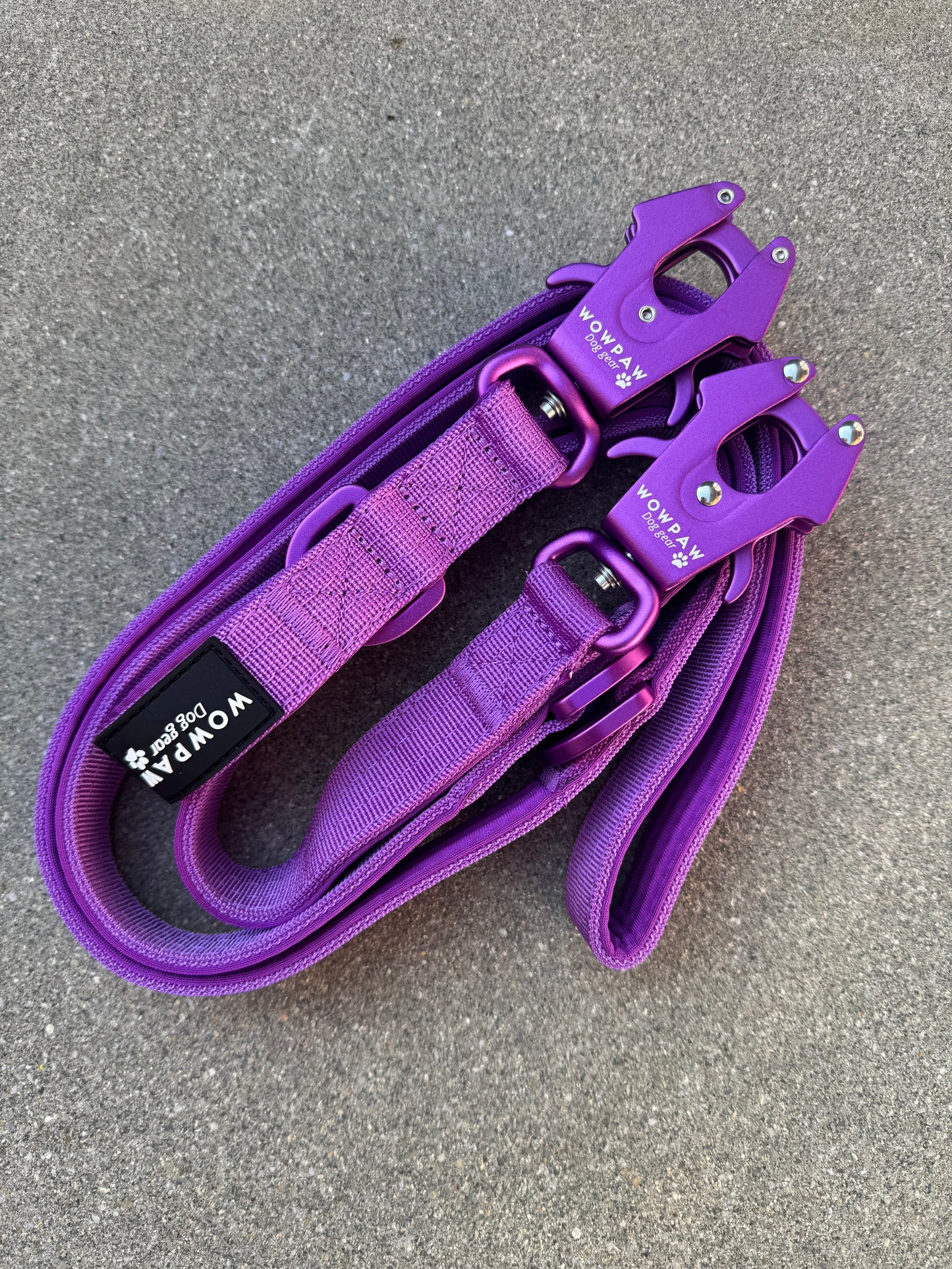 Taktische Hundeleine ULTRA LIGHT Lila Edition, Länge 2m verstellbar