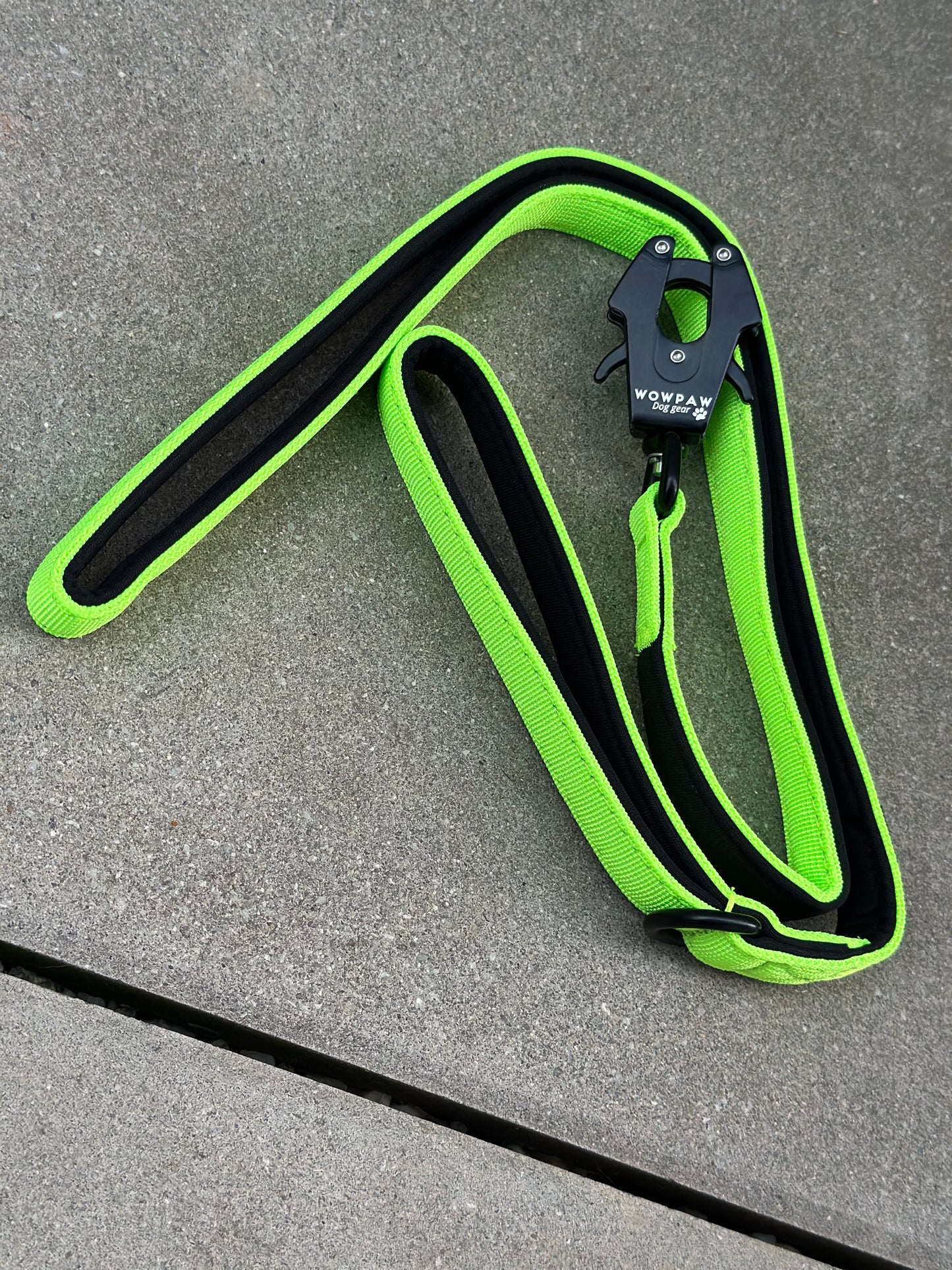 Taktische Hundeleine ULTRA LIGHT Neongrün, Länge 1,2m XS