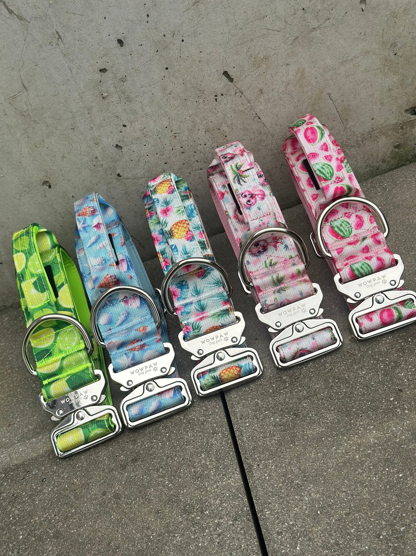 Hochwertiges taktisches Hundehalsband FLAMINGOS LIMITIERT Größe S Breite 5cm