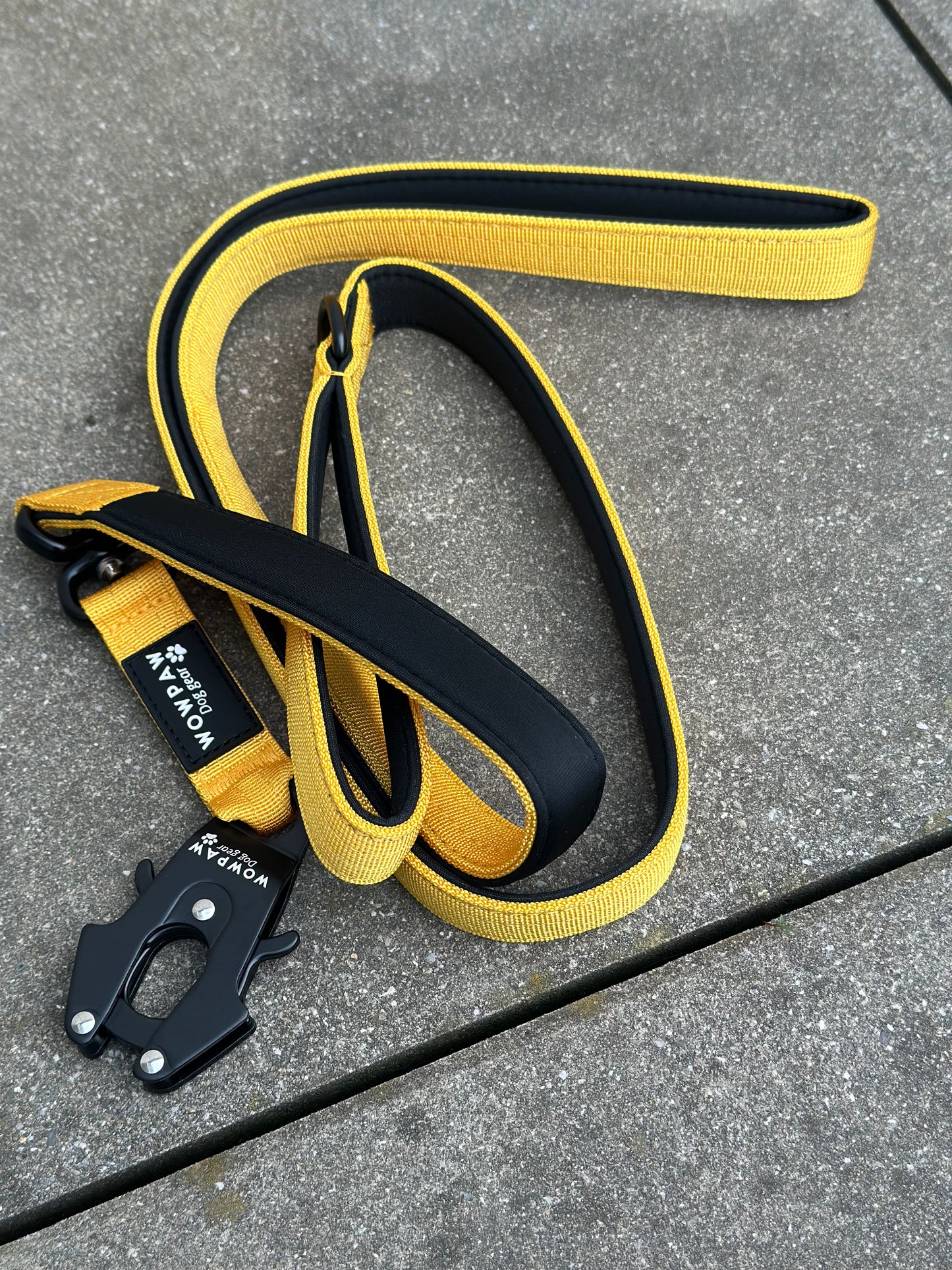 Guinzaglio tattico per cani con moschettone a rana, girevole a 360°, lunghezza 1,8 m, nero