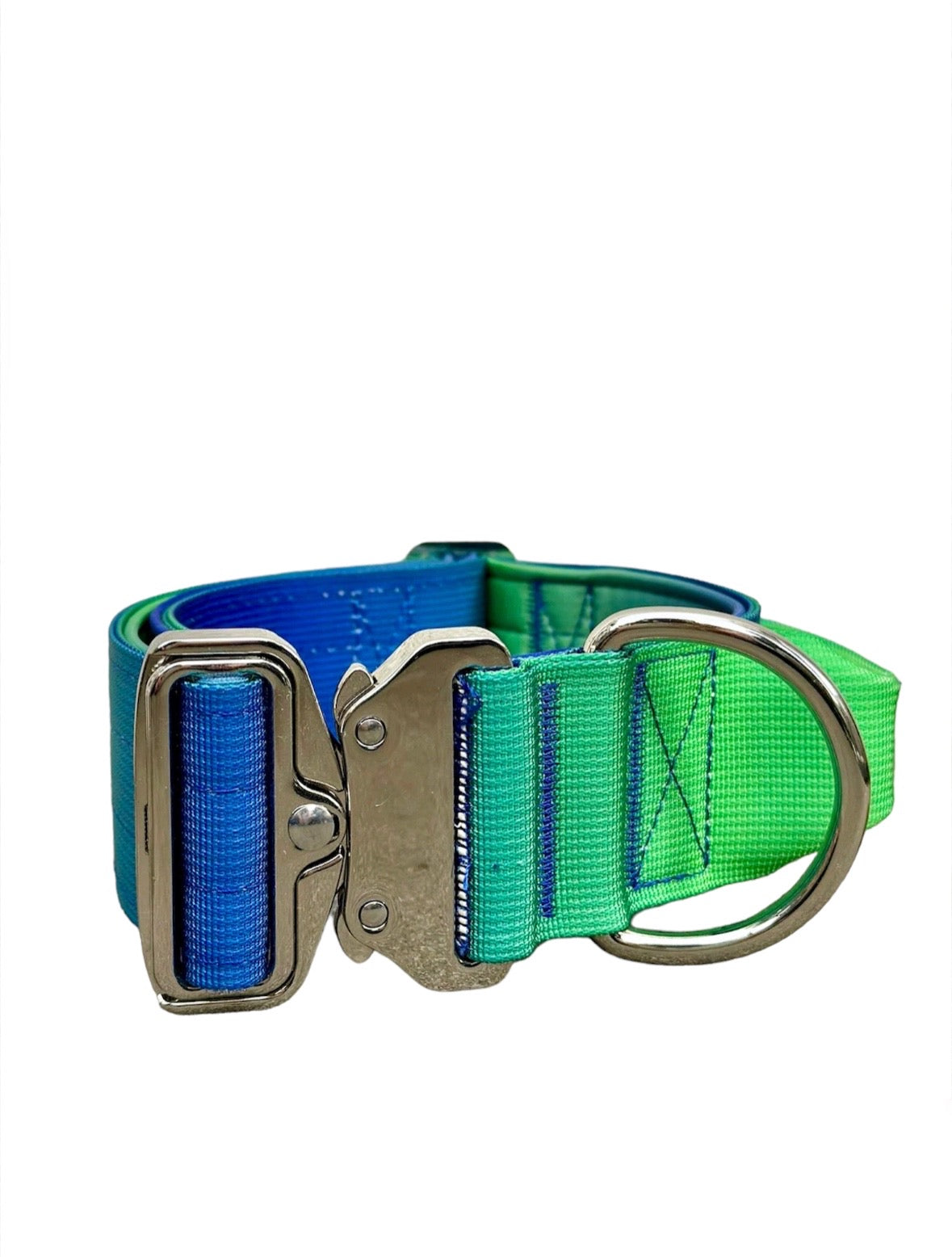 Hochwertiges taktisches Hundehalsband GrünBlau Größe S – Wowpaw Online Shop