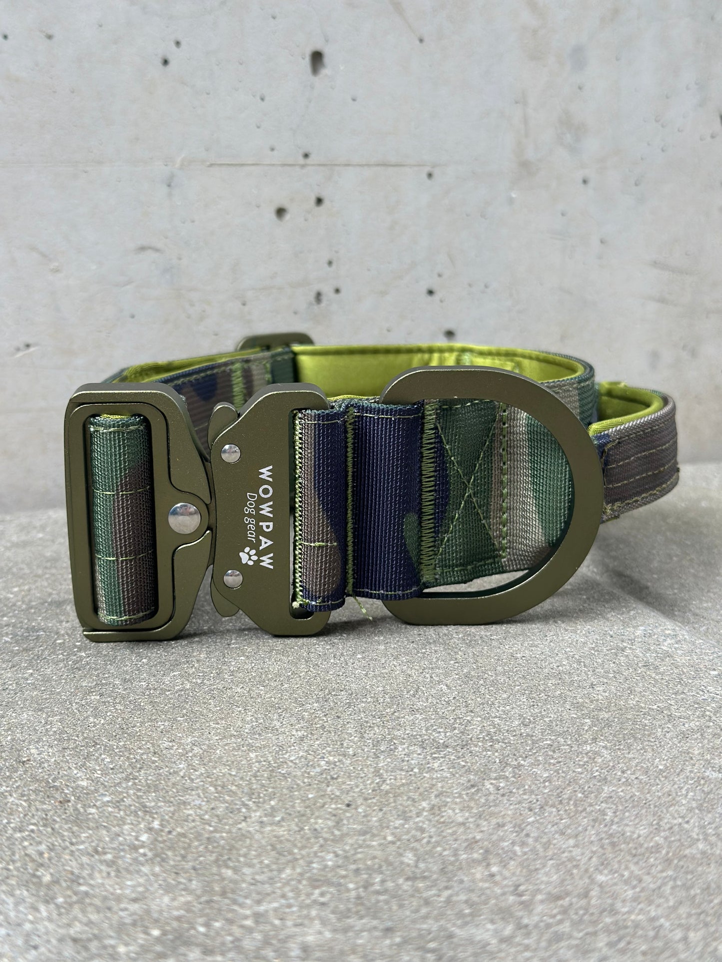 Wysokiej jakości taktyczna obroża dla psa 5cm ULTRA LIGHT Army Green Camouflage Edition rozmiar L