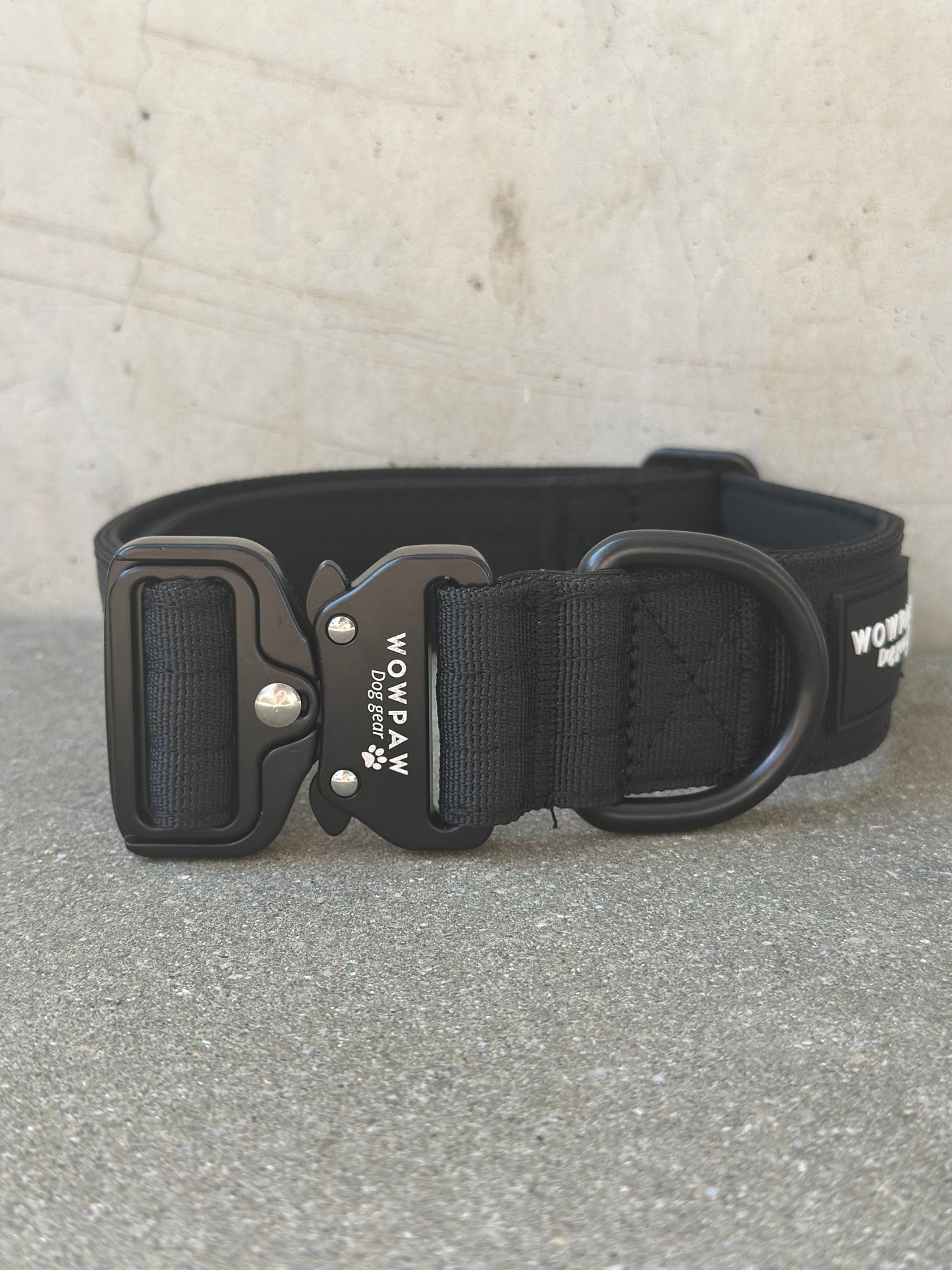 Hochwertiges taktisches Hundehalsband ohne Griff Schwarz Größe S Breite 3,8cm