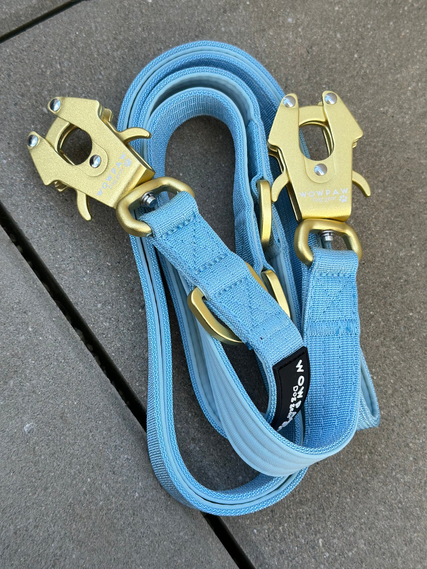 Smycz taktyczna dla psa ULTRA LIGHT Sky Blue Edition, długość 2m regulowana