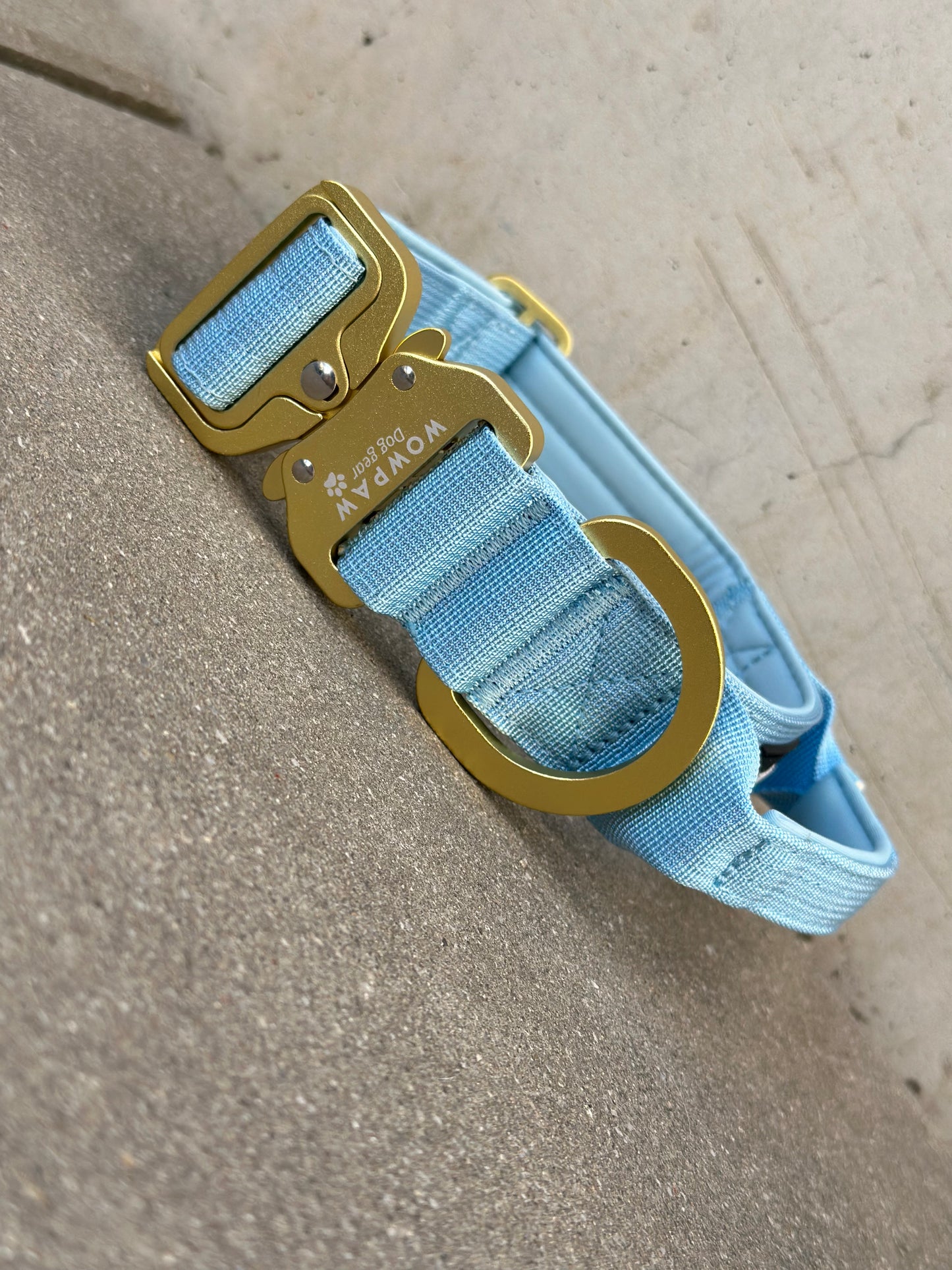 Taktyczna obroża dla psa 3,8 cm ULTRA LIGHT Sky Blue Edition L