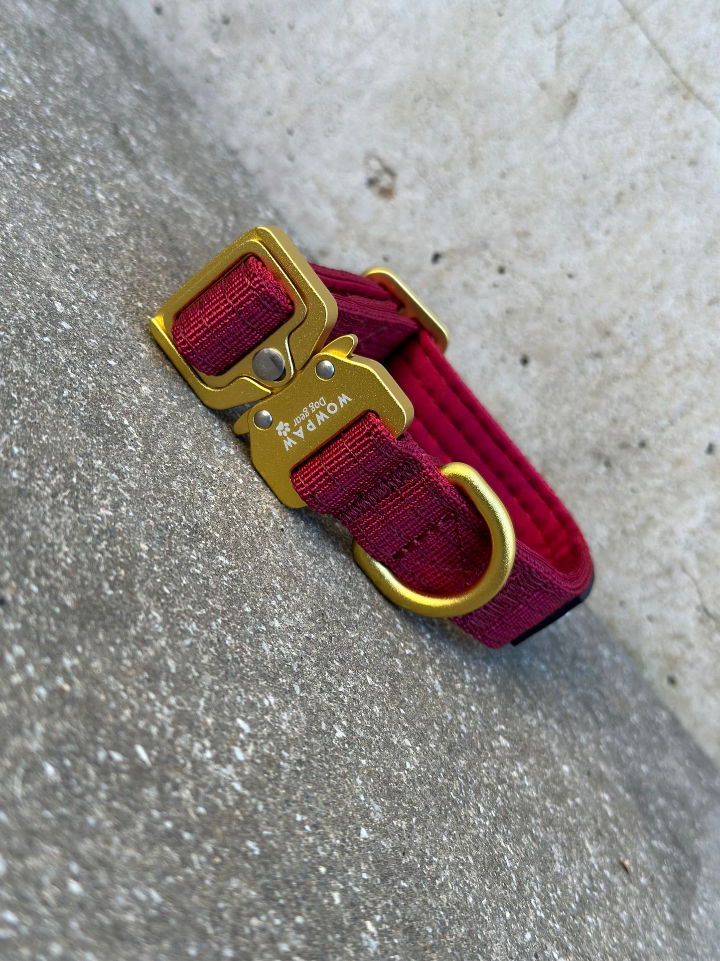 Obroża taktyczna dla psa ULTRA LIGHT Burgundy Edition XXS