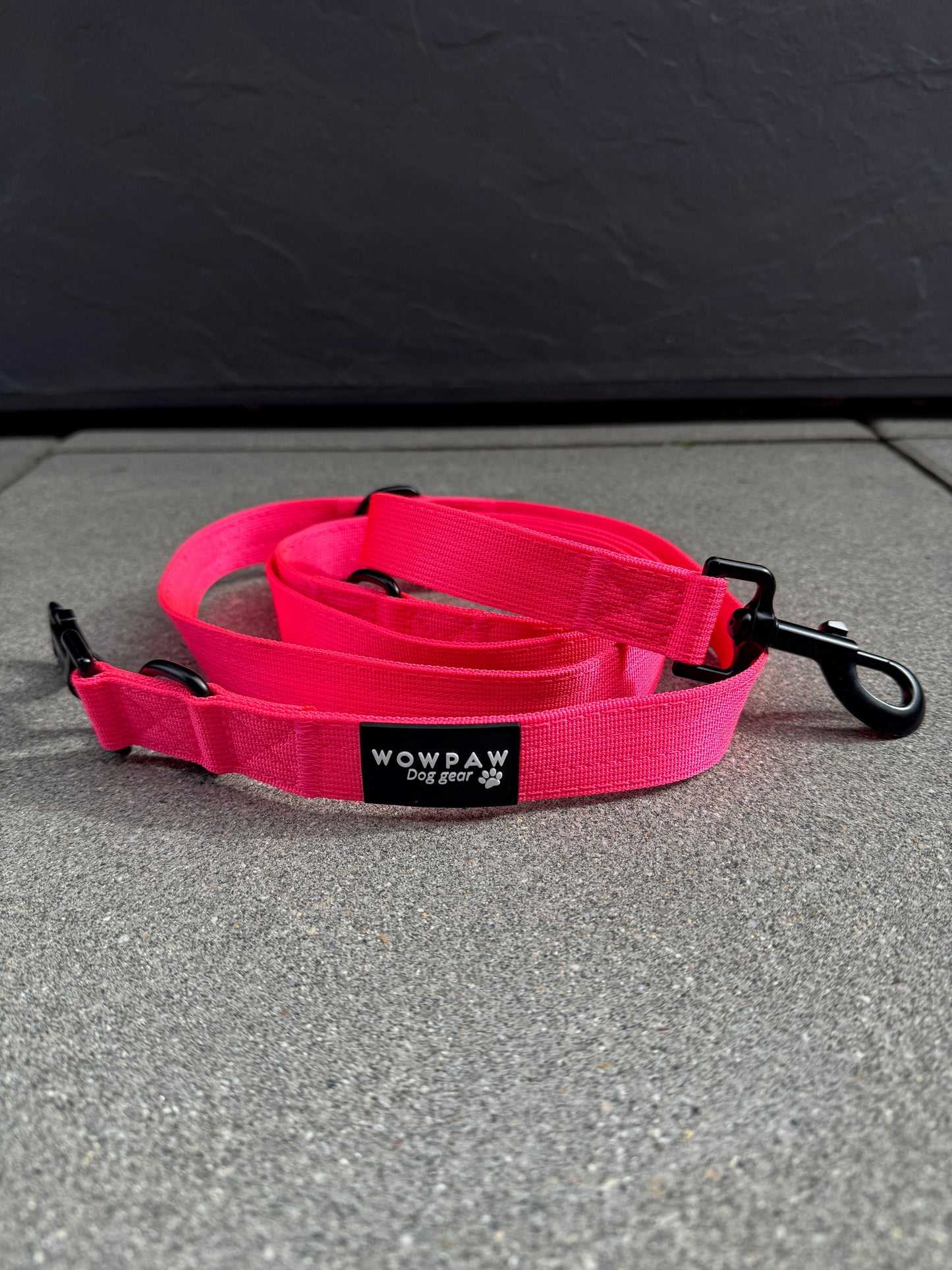 Standard Hundeleine M verstellbar Länge 2m Neonpink