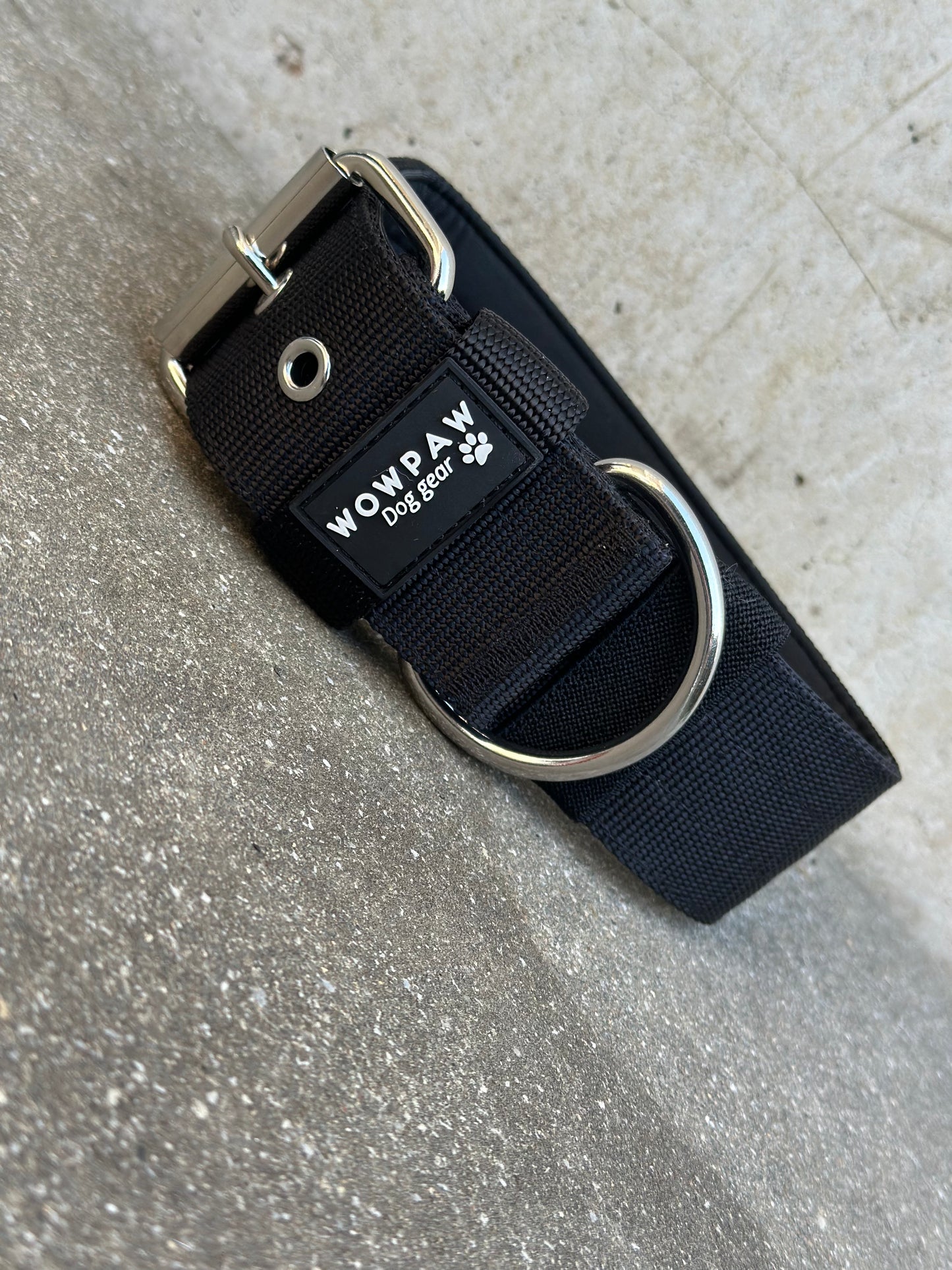 Hochwertiges Basic Hundehalsband Schwarz Größe S