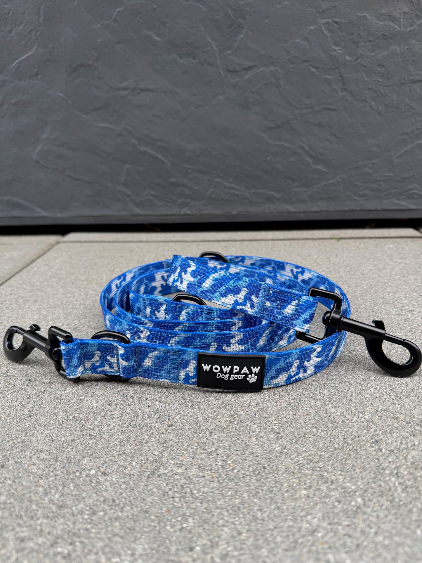 Standard Hundeleine S verstellbar Länge 2m Blau Camouflage