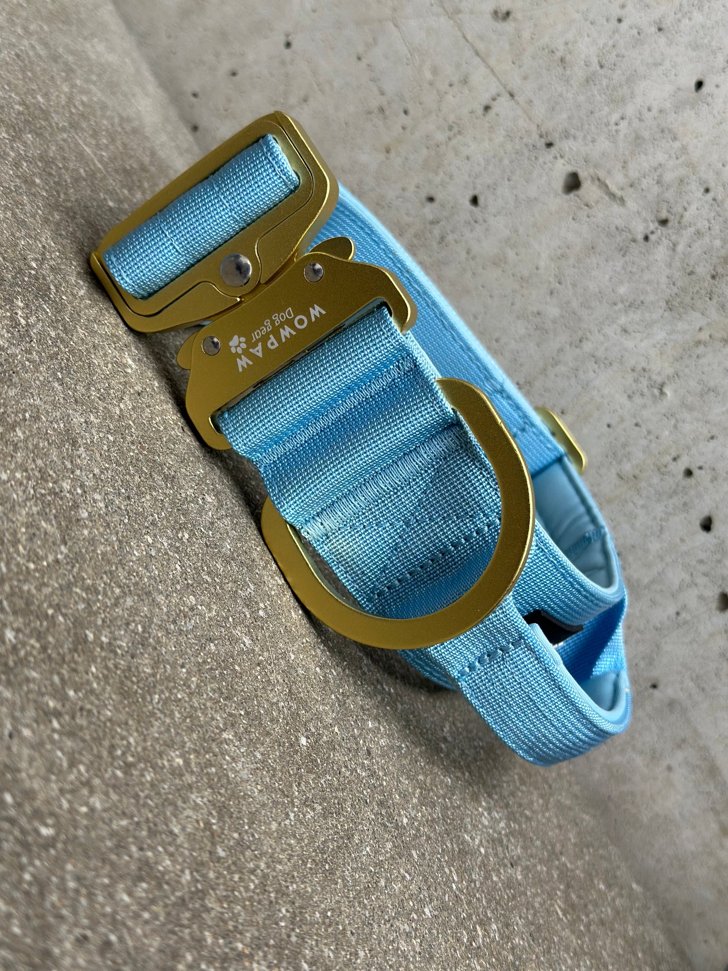 Taktyczna obroża dla psa 5 cm ULTRA LIGHT Sky Blue Edition M