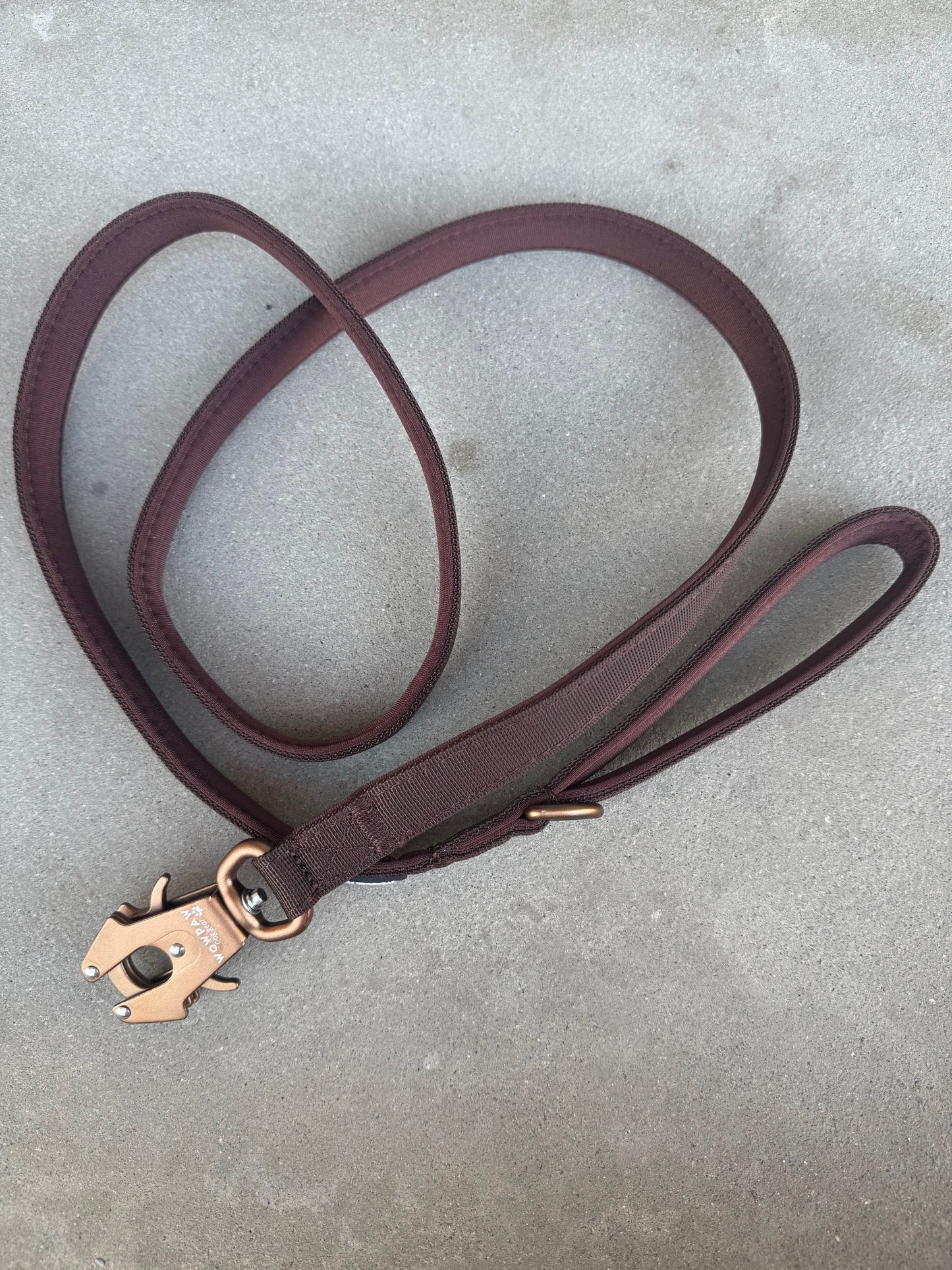 Taktische Hundeleine ULTRA LIGHT Espresso Braun, Länge 1,5m XS