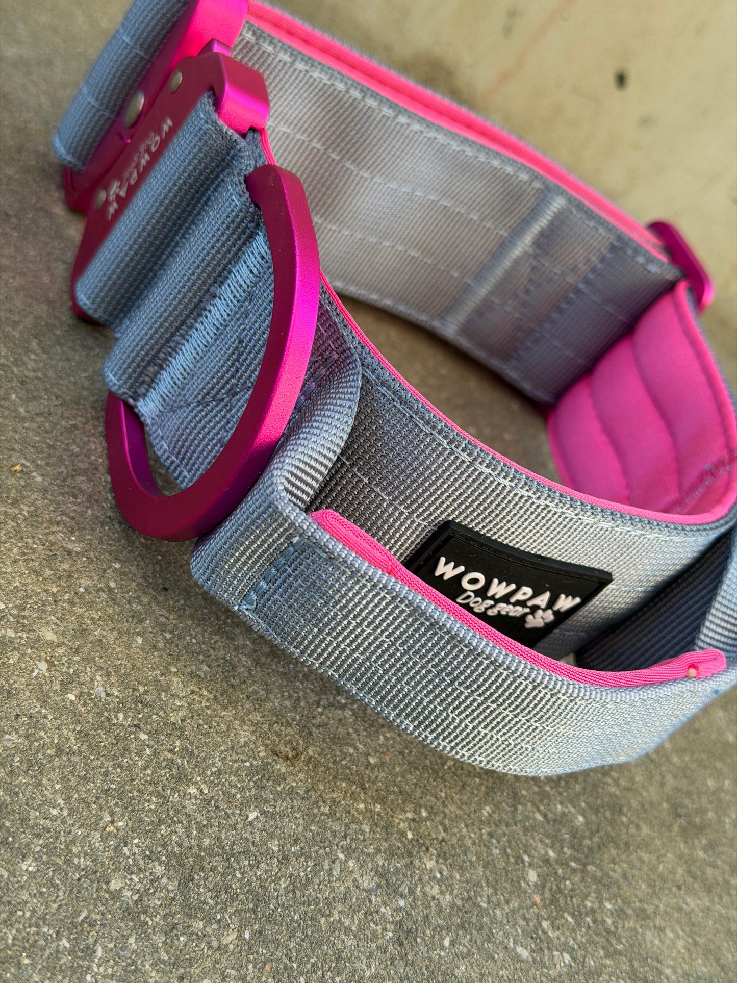 Taktisches Hundehalsband ULTRA LIGHT 5cm Blue Purple Edition M