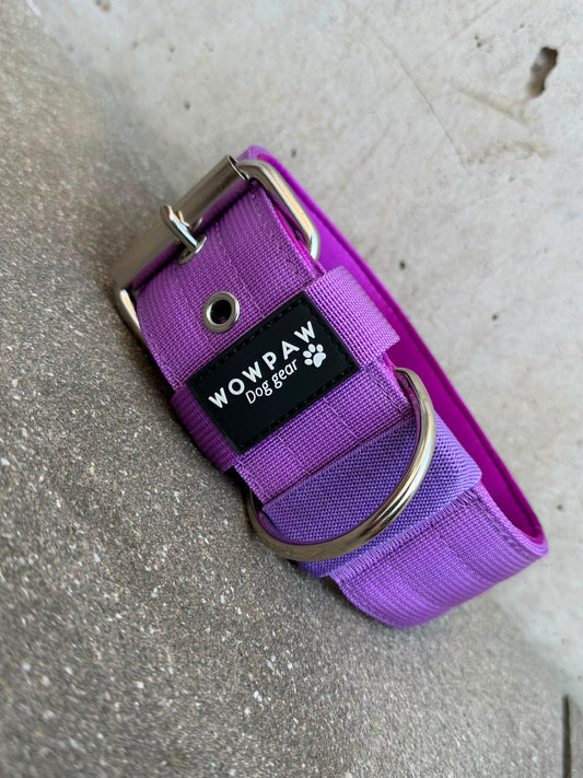 Hochwertiges Basic Hundehalsband Dunkellila Edition 5cm Größe S