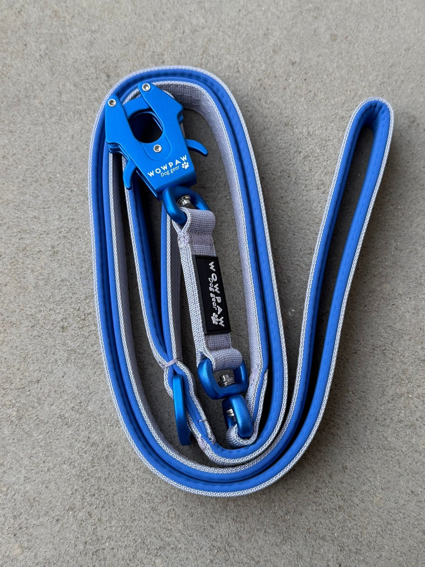 Smycz taktyczna dla psa ULTRA LIGHT Sky Blue Edition, długość 1,8m