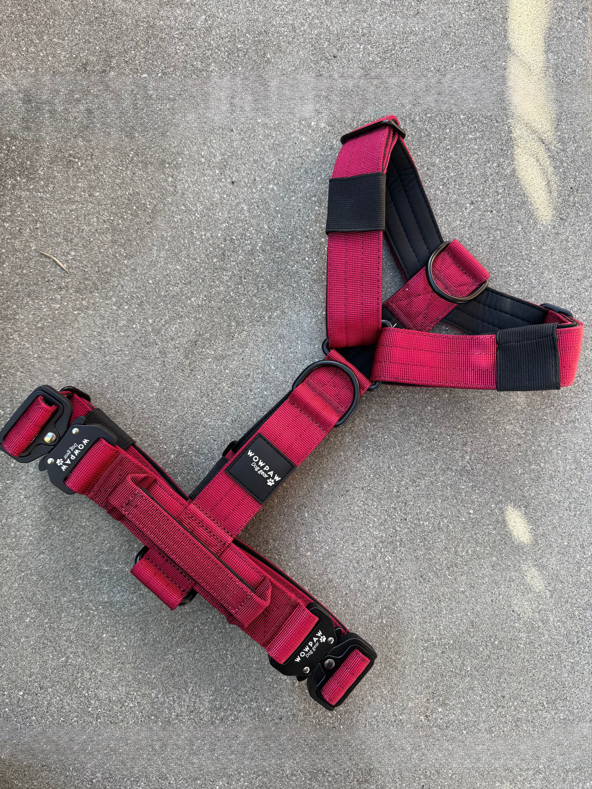 Hochwertiges Hundegeschirr L Burgund