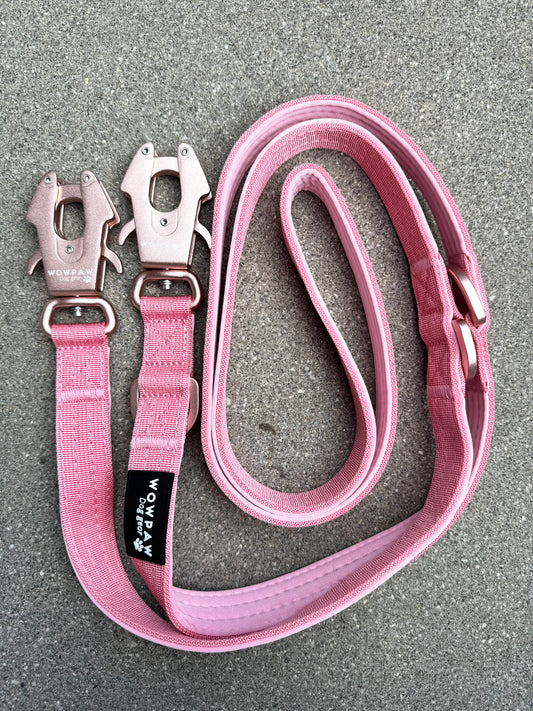 Taktische Hundeleine ULTRA LIGHT Rosa Edition Länge 2m, verstellbar