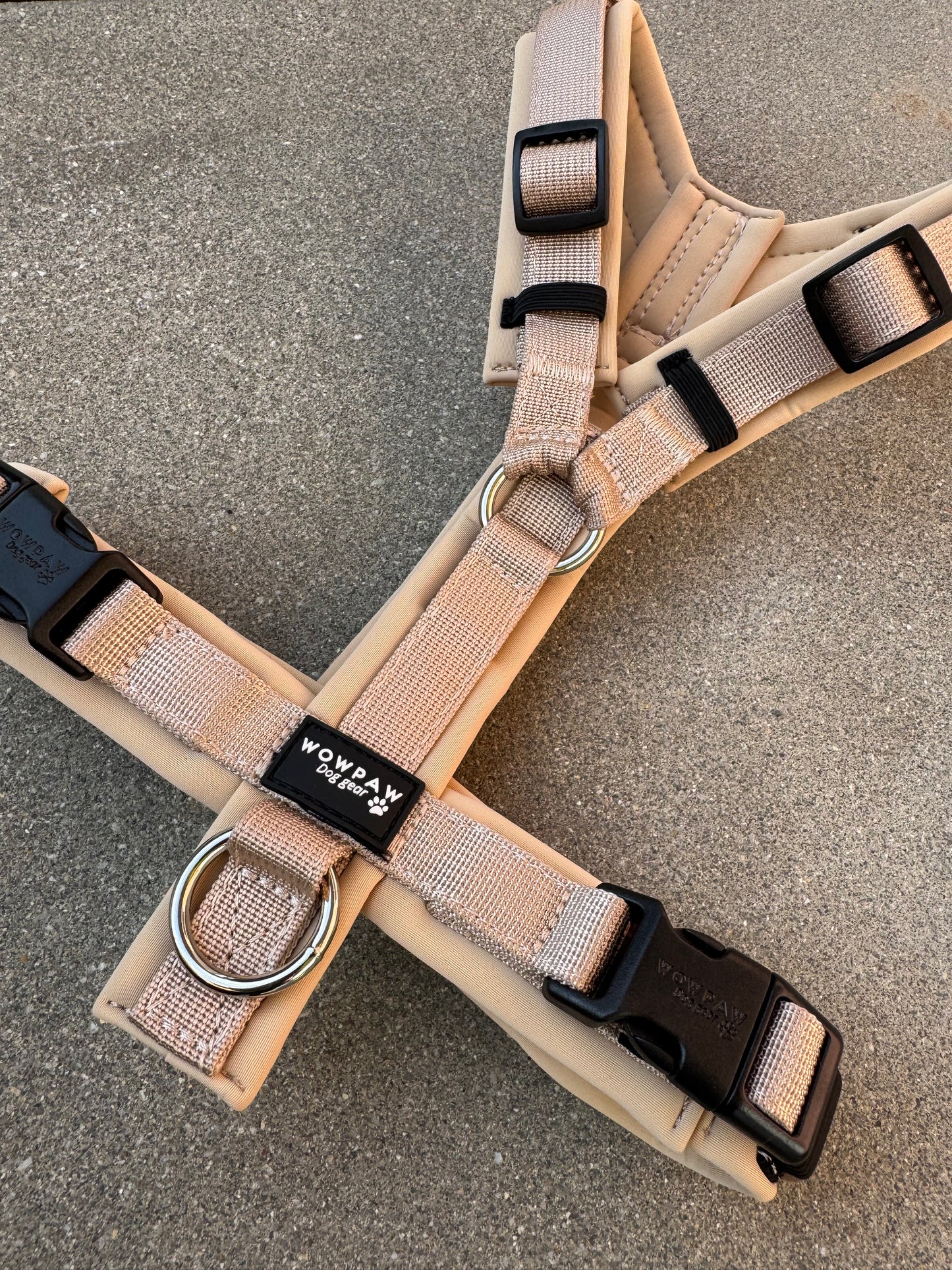 Hochwertiges Hundegeschirr FLOW Beige Edition