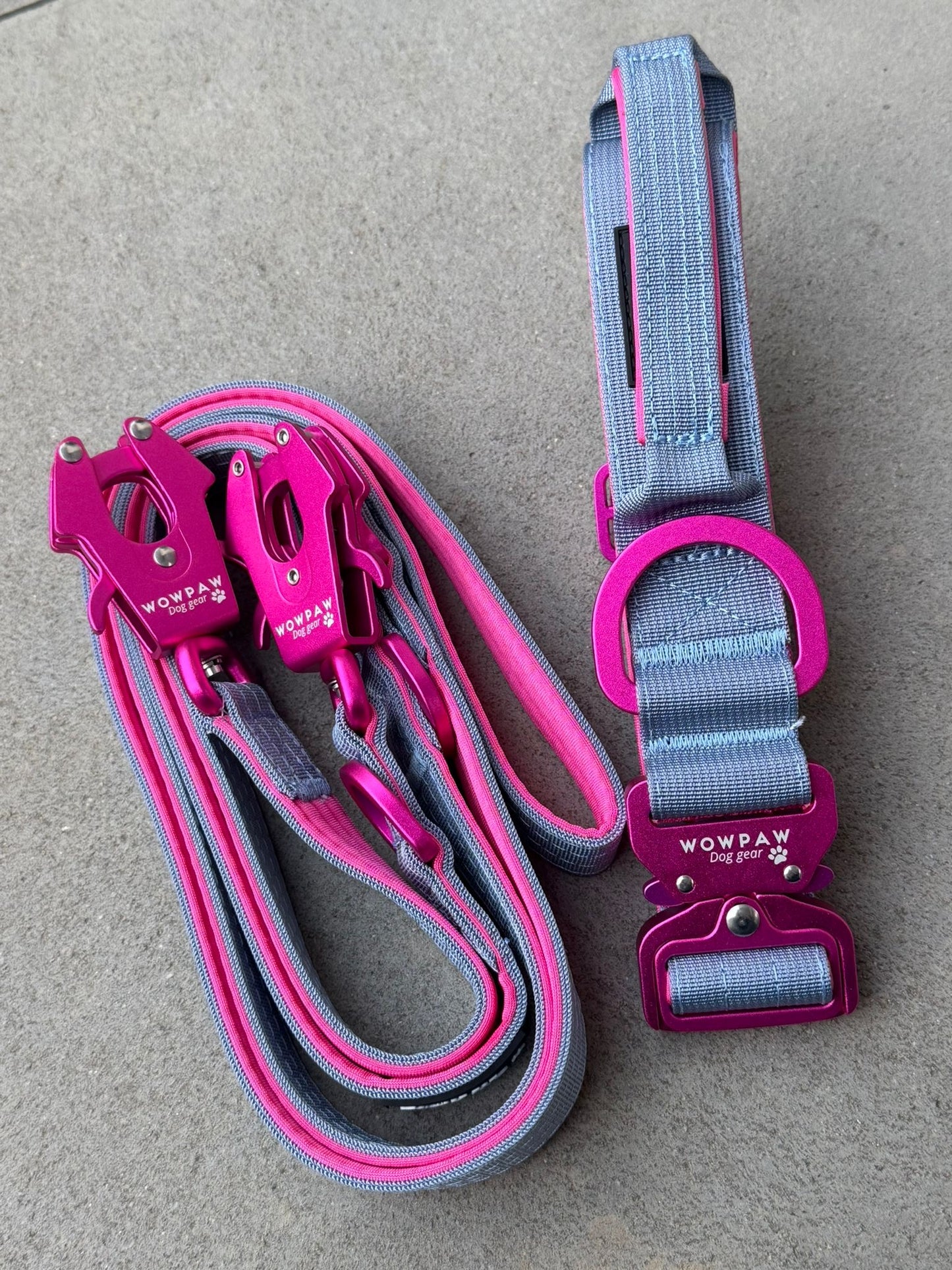 Taktisches Hundehalsband ULTRA LIGHT 3,8cm Blue Purple Edition L