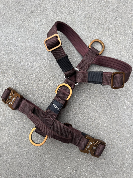 Hochwertiges Hundegeschirr XS Espresso Braun Edition