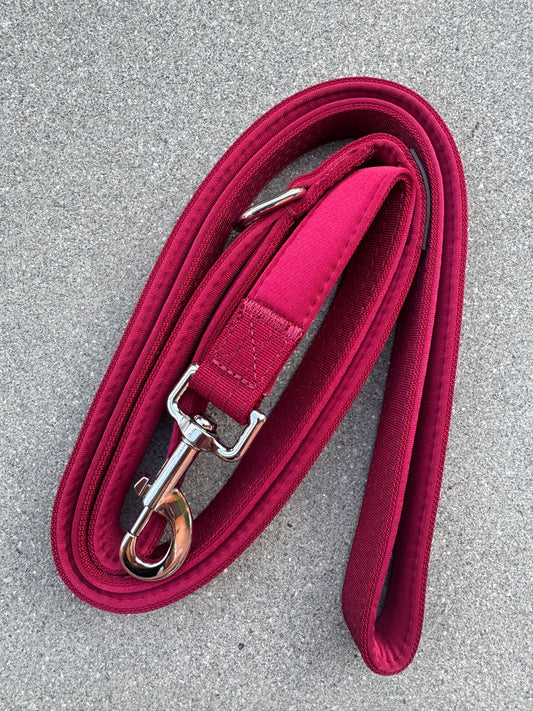 Basic Hundeleine Burgund-Silber Edition 1,8m