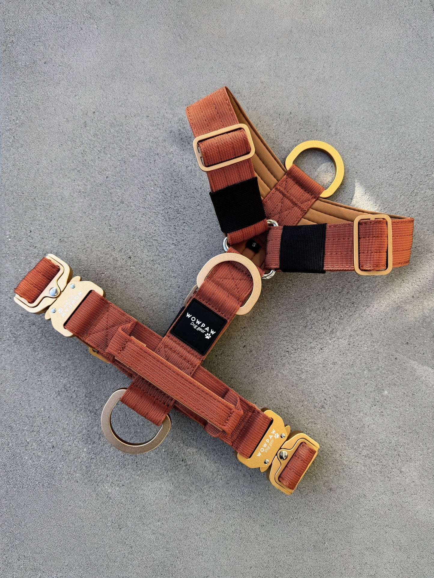 Hochwertiges Hundegeschirr L Kupfer Edition