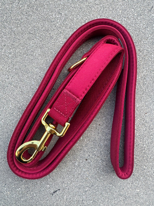 Basic Hundeleine Burgund-Gold Edition 1,8m