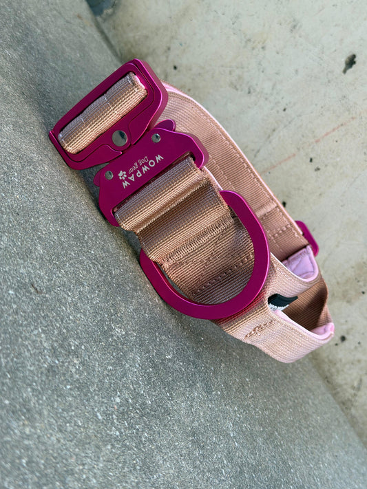 Taktisches Hundehalsband ULTRA LIGHT 5cm Nude Braun Edition S