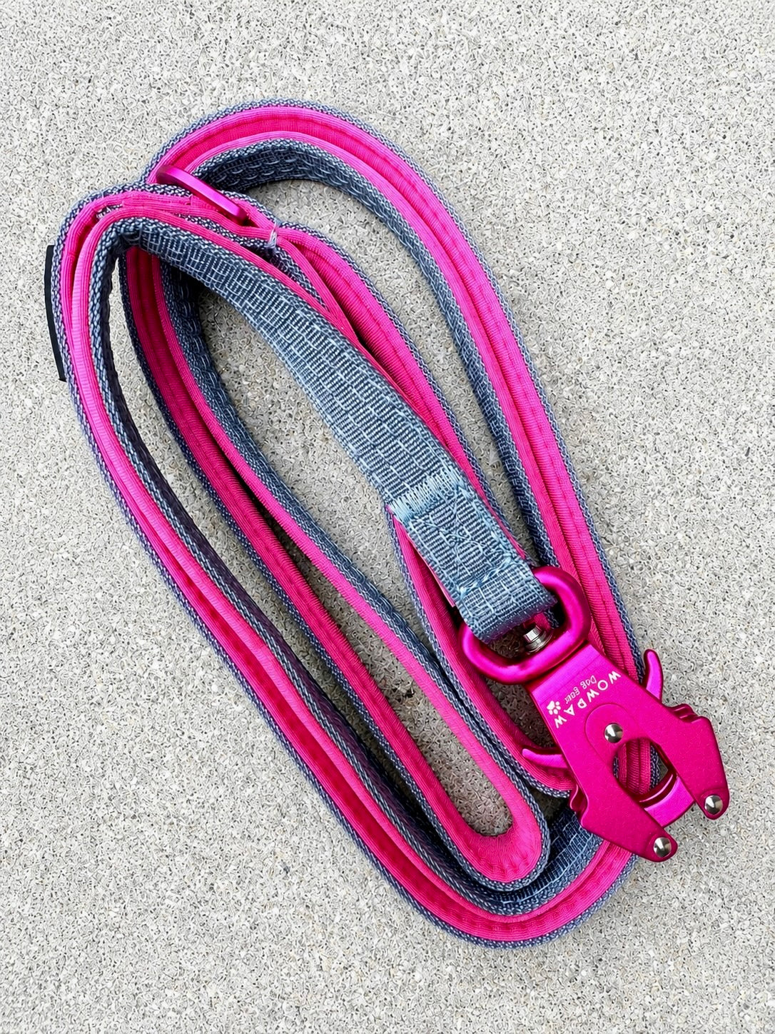 Taktische Hundeleine ULTRA LIGHT Light Blue Purple Edition, Länge 1,8m mit Medium-Froschkarabiner