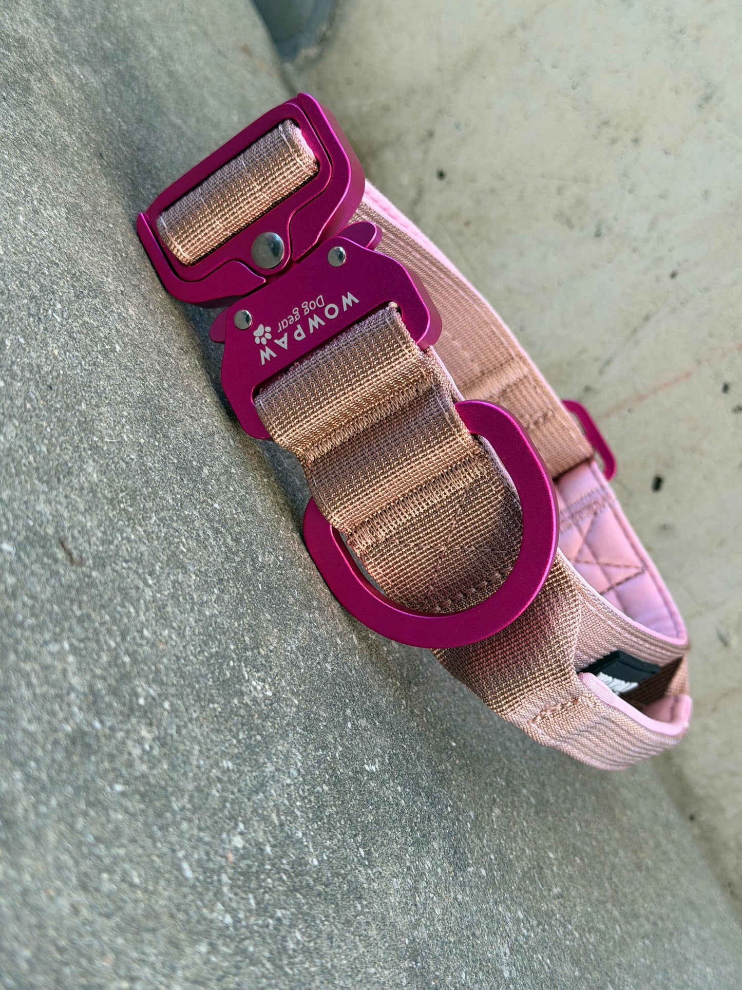 Taktisches Hundehalsband ULTRA LIGHT 3,8cm Nude Braun Edition L