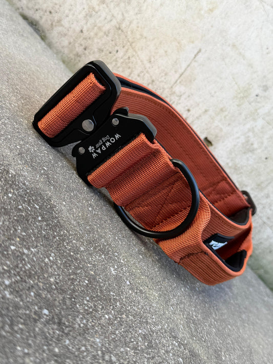 Hochwertiges taktisches Hundehalsband Kupfer Größe L