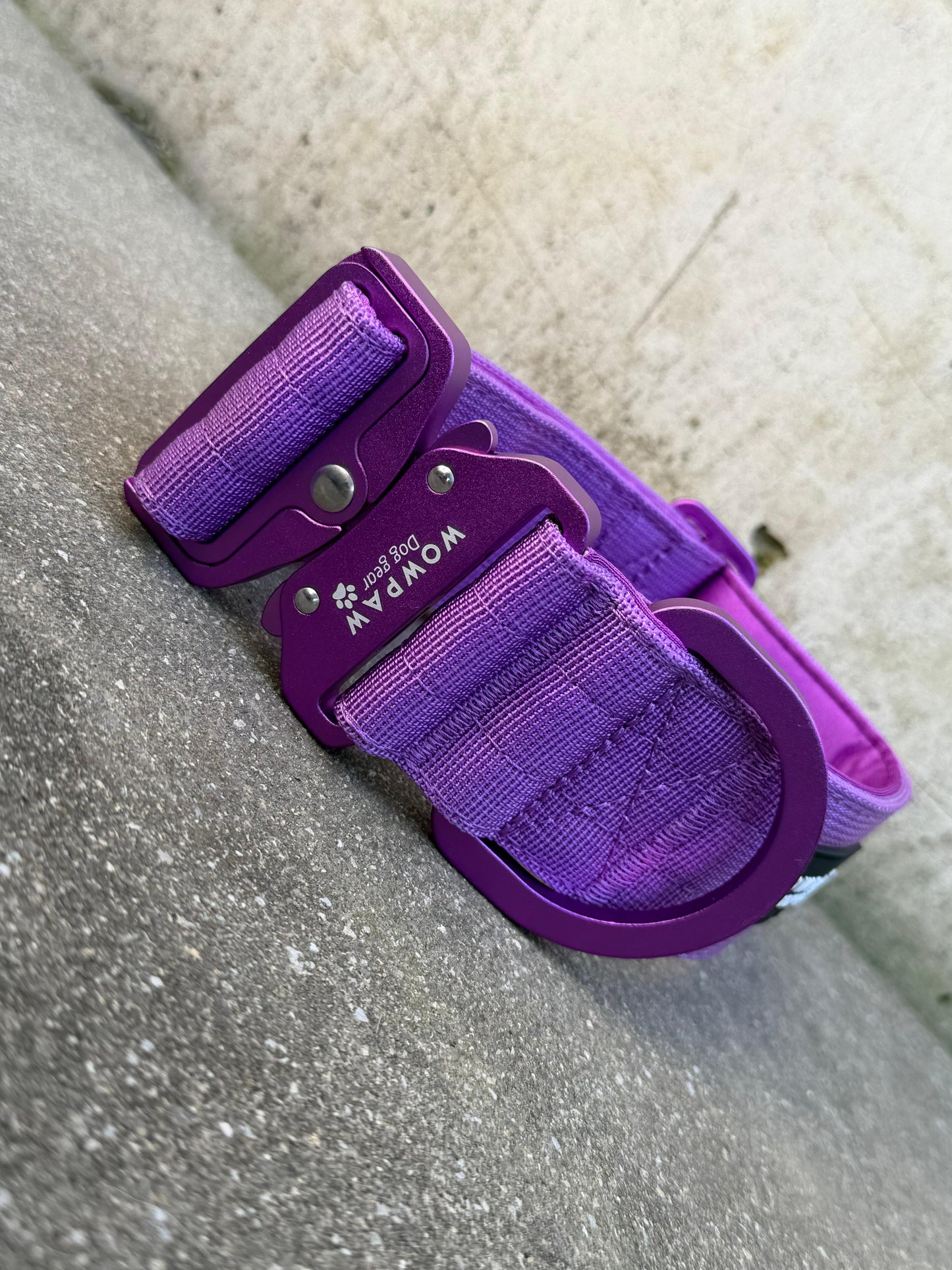 Obroża taktyczna dla psa 5cm ULTRA LIGHT Purple Edition S bez uchwytu