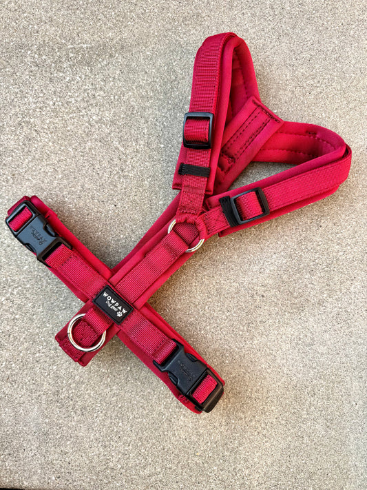 Hochwertiges Hundegeschirr FLOW Burgund Edition