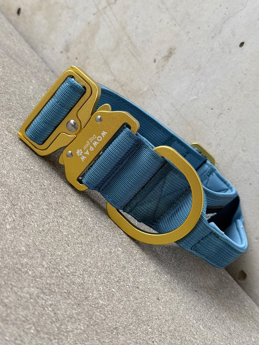 Taktisches Hundehalsband ULTRA LIGHT Ocean Blue Edition S