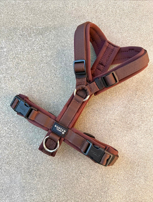 Hochwertiges Hundegeschirr FLOW Espresso Braun Edition