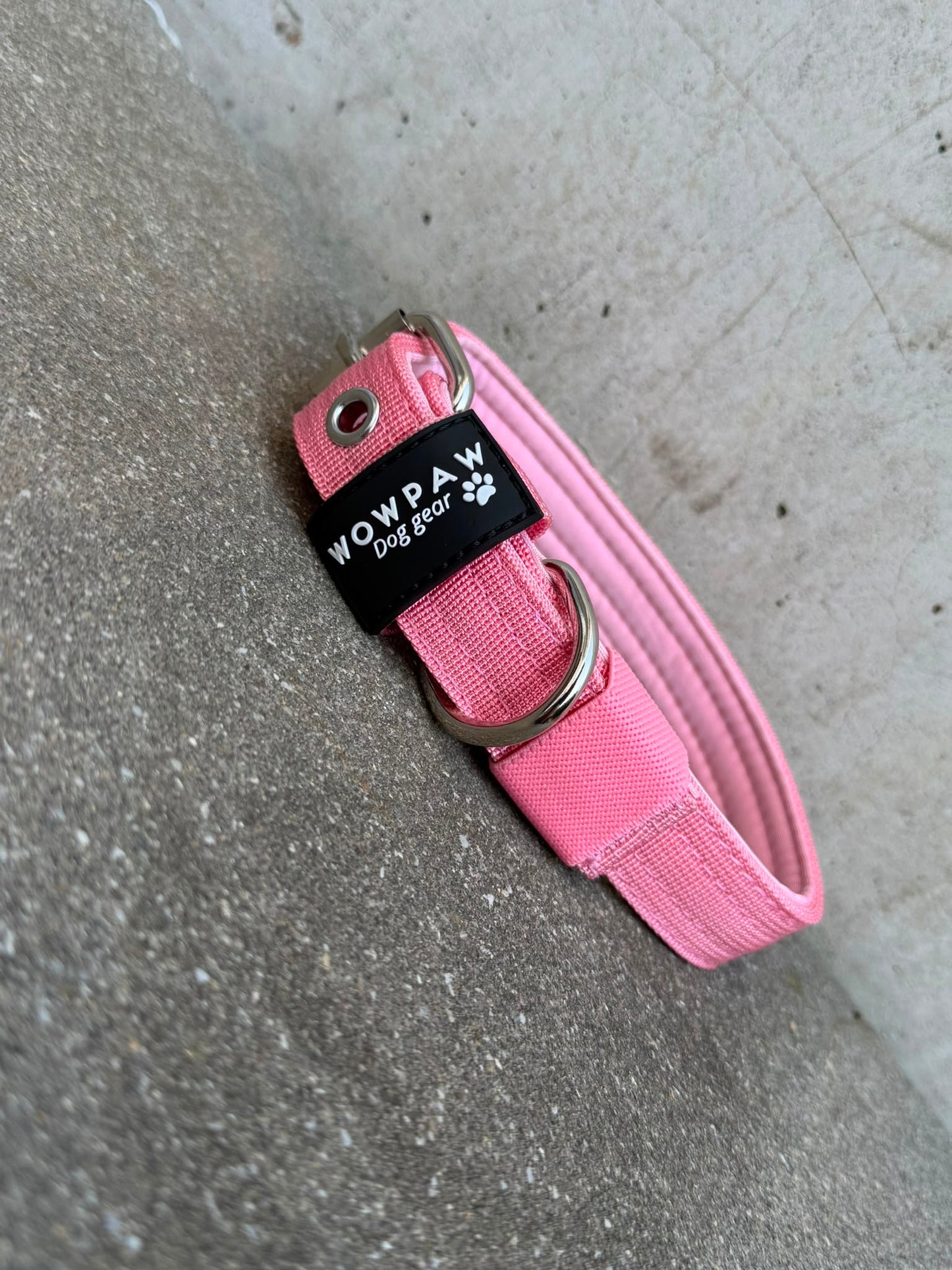 Hochwertiges Basic Hundehalsband Rosa Edition 2,5cm Größe L
