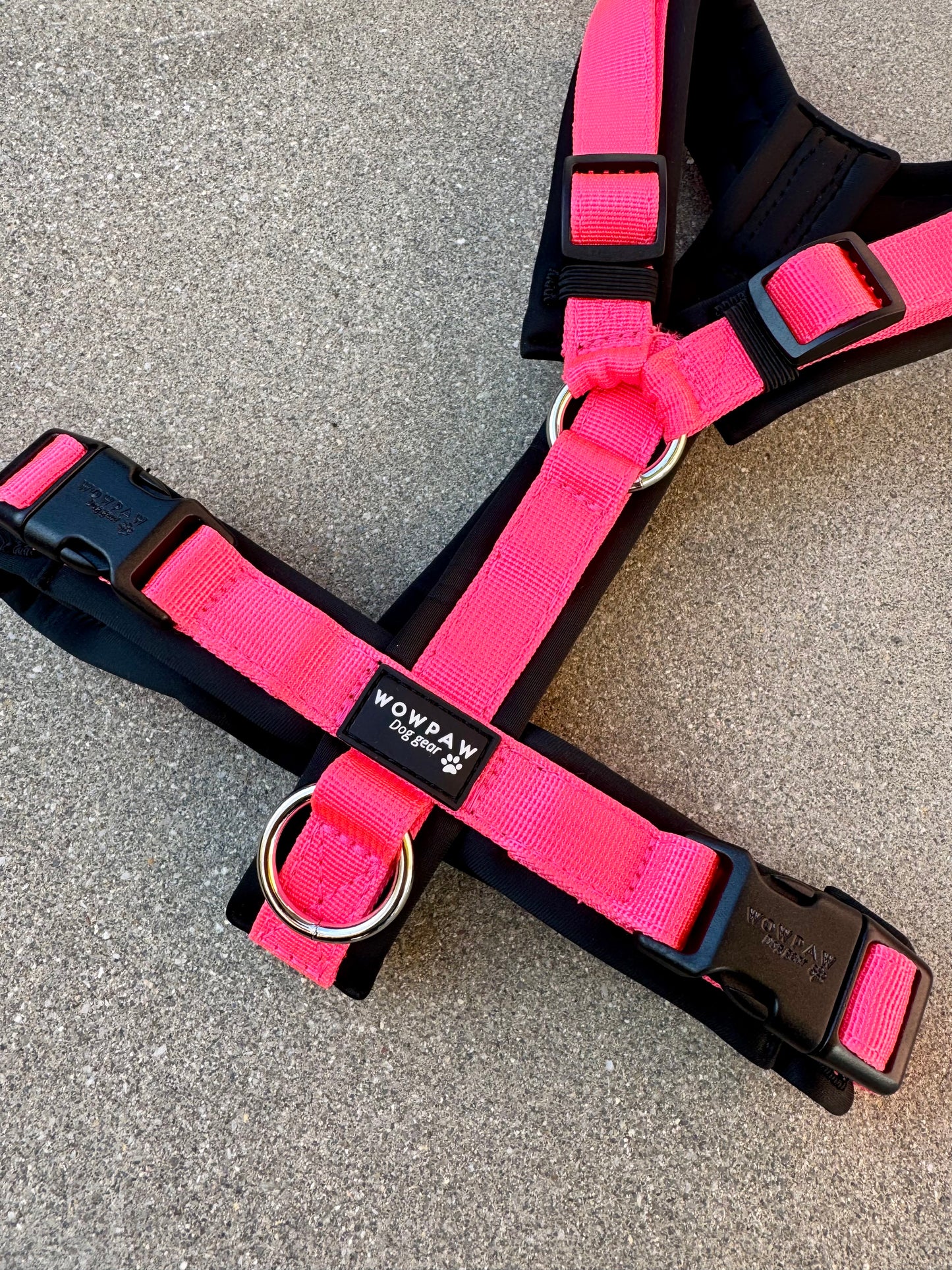 Hochwertiges Hundegeschirr FLOW Neonpink