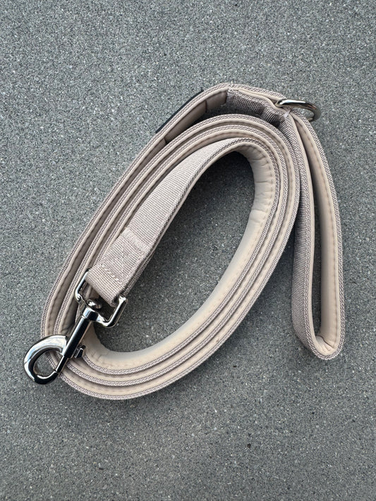 Basic Hundeleine Beige-Silber Edition 1,8m
